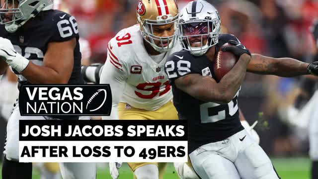Las Vegas Review Journal Sports | Josh Jacobs Speaks After OT Loss to 49ers