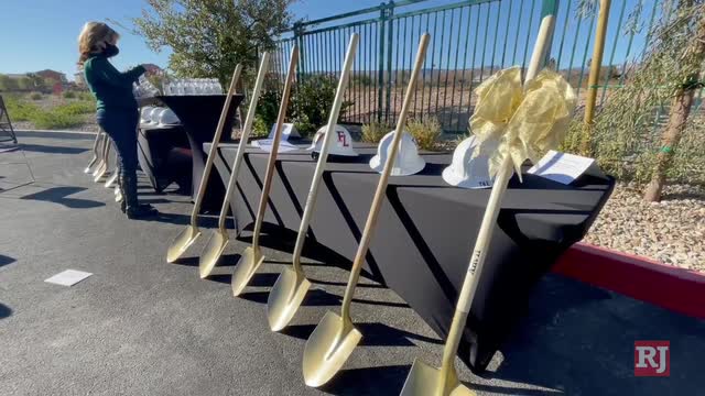 Las Vegas Review Journal Sports | Faith Lutheran breaks ground on tennis complex