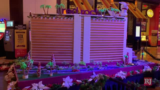 Las Vegas Review Journal Sports | Red Rock Resort portrayed in gingerbread