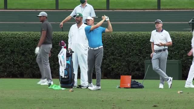 Players gear up at the practice round ahead of the 2020 Masters