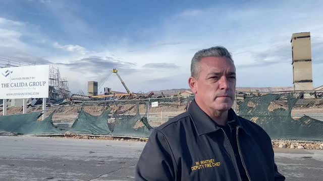 Las Vegas Review Journal News | Briefing on fire at under-construction apartment complex