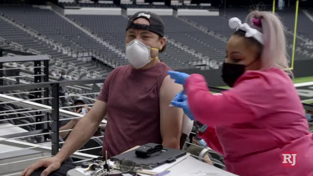 Las Vegas Review Journal News | Allegiant Stadium COVID vaccination clinic