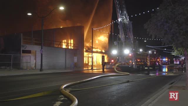 Las Vegas Review Journal Sports | Crews put out fire at downtown Las Vegas warehouse