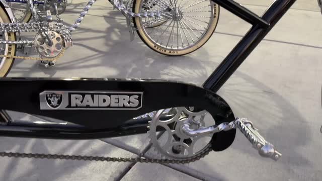 Las Vegas Review Journal Sports | Raiders fans show team support with custom bikes
