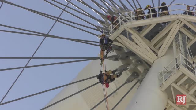 Las Vegas Review Journal News | Las Vegas firefighters perform training atop High Roller