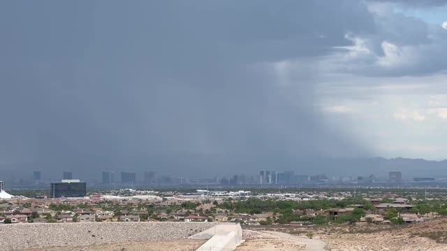 Las Vegas Review Journal News | Storm clouds over Las Vegas on Friday, Aug. 18, 2023