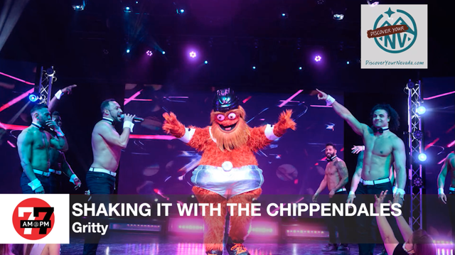 Flyers' Gritty gets down with The Chippendales in Las Vegas