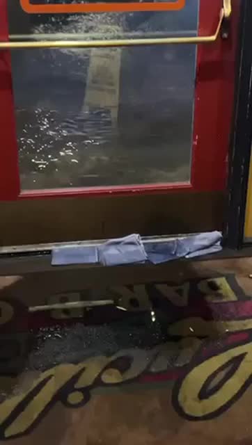 Las Vegas Review Journal News | Water comes inside at Lucille’s at Red Rock on the west side of the valley on Friday, Sept. 1, 2023. (Jessica Isaacs)