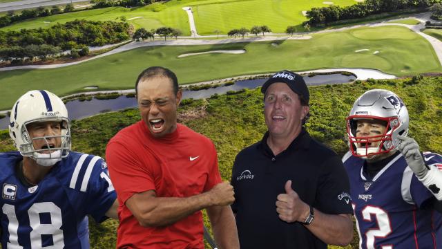 Mic’d up Mashup: Tom Brady, Peyton Manning, Tiger Woods and Phil Mickelson