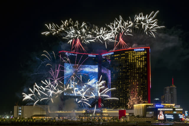 Las Vegas Review Journal Sports | Resorts World Las Vegas Fireworks
