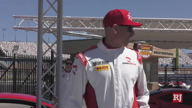 Las Vegas Review Journal Sports | UNLV coaches drive race cars at Las Vegas Motor Speedway