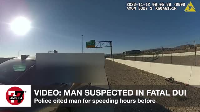 Las Vegas Review Journal News | Man suspected in fatal DUI cited for speeding hours before, police say