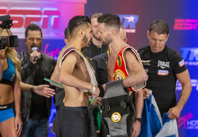 Las Vegas Review Journal Sports | Ramirez-Taylor Weigh-in Highlights