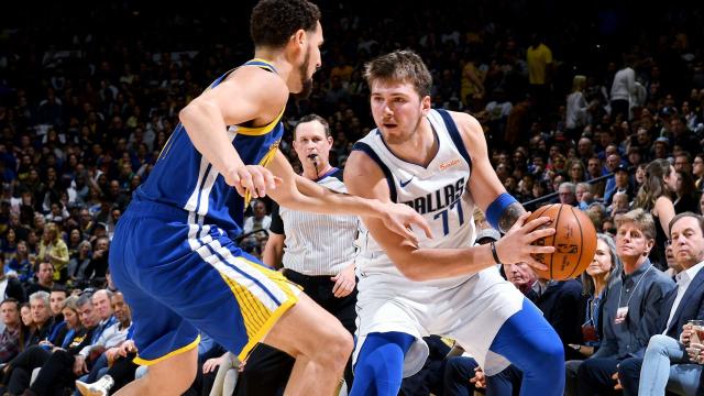 Luka Doncic, Dirk Nowitzki and Mavs roll past Warriors without Steph Curry