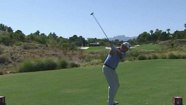 Patton Kizzire reaches in one to set up birdie at Shriners