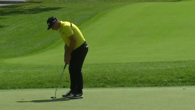 Viktor Hovland cards birdie on No. 5 at The Greenbrier