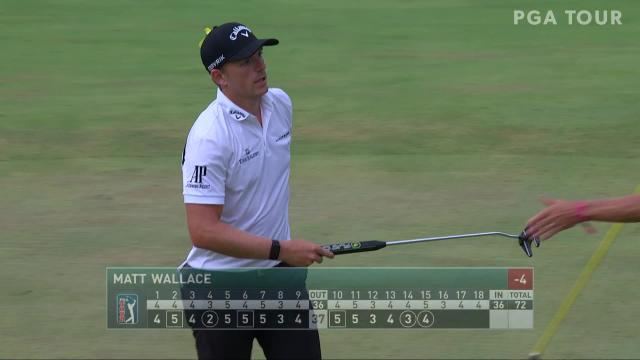 Matt Wallace makes birdie on No. 15 in Round 4 at the Memorial