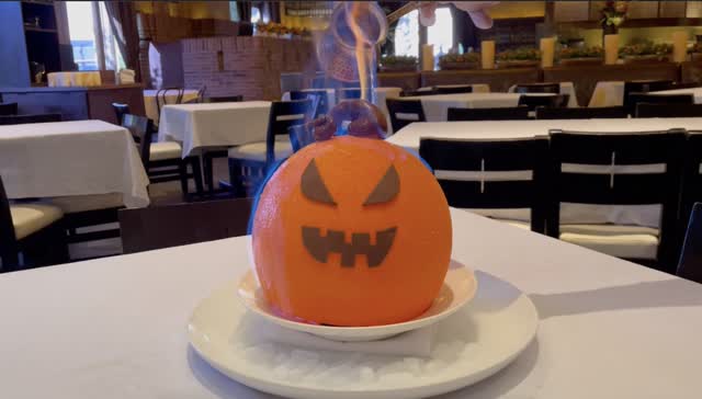 Las Vegas Review Journal Entertainment | LAVO serves a spooky melting jack-o’-lantern dessert