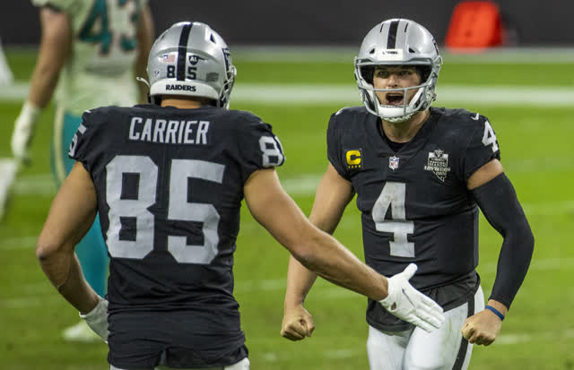 Las Vegas Review Journal Sports | Gruden says Carr will remain starter, updates on injuries