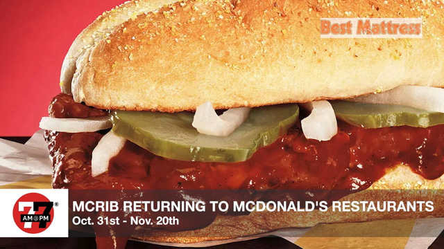 LVRJ Entertainment 7@7 | McRib returning to McDonald’s restaurants in Las Vegas