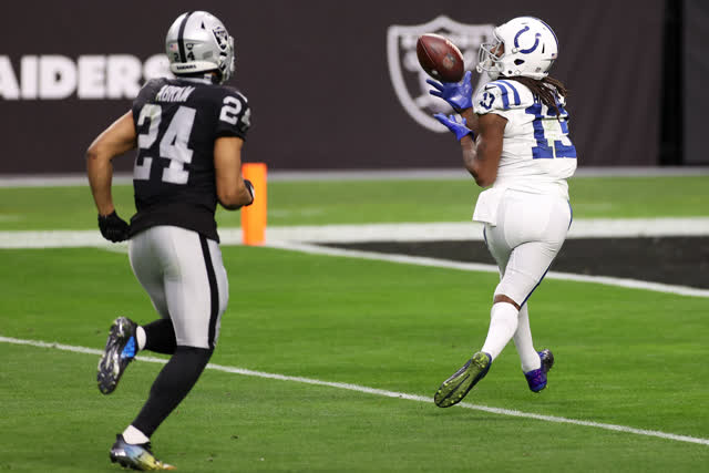 Las Vegas Review Journal Sports | Raiders hurt playoff chances in 44-27 loss to Colts