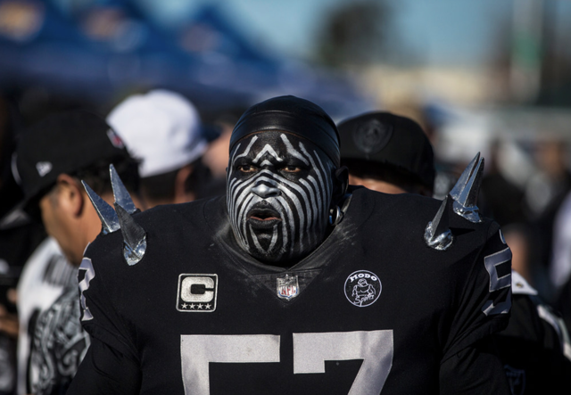 Las Vegas Review Journal Sports | Raiders superfan Violator talks about missing out on games