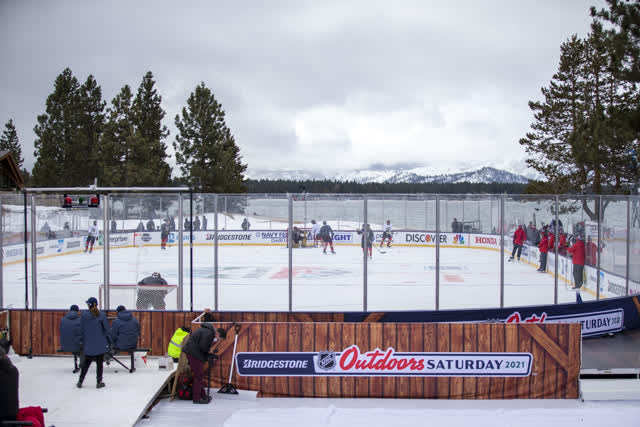 Las Vegas Review Journal Sports | Golden Knights taking in the outdoor ambience at Lake Tahoe