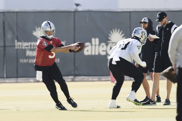 Las Vegas Review Journal Sports | Jarrett Stidham on starting at quarterback for the Raiders