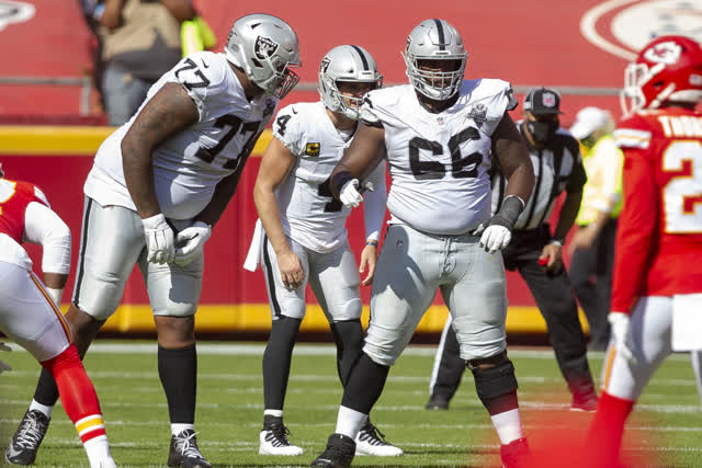 Las Vegas Review Journal | Raiders offensive line misses practice for second day