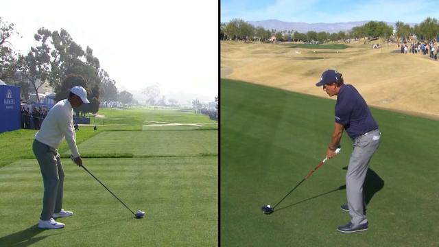 Tiger Woods and Phil Mickelson swing compilation 1996-2020