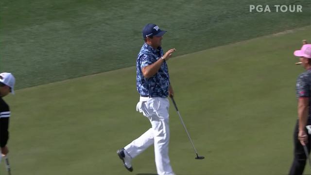 PGA TOUR | Patrick Reed drains 18-footer from off the green for birdie at The American Express