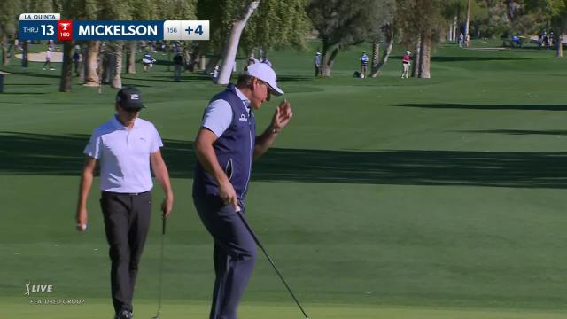 PGA TOUR | Phil Mickelson makes eagle on No. 13 in Round 1 at The American Express