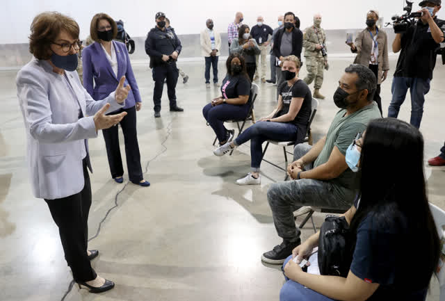 Las Vegas Review Journal News | Nevada Senators tour Cashman COVID-19 vaccination site
