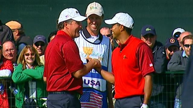 Tiger Woods and Phil Mickelson as teammates