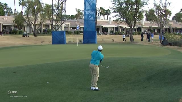 PGA TOUR | Harold Varner III nearly chips in to set up birdie at The American Express