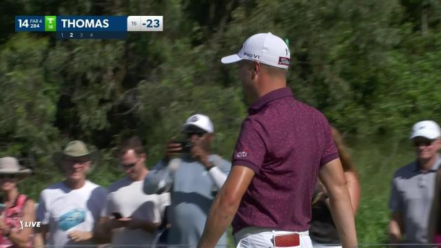 PGA TOUR | Justin Thomas drives over the green to set up birdie at Sentry
