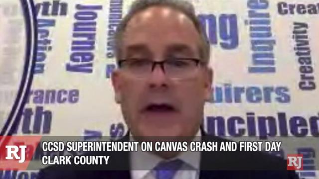 Las Vegas Review Journal News | CCSD Superintendent Dr. Jesus Jara on first day and Canvas crash