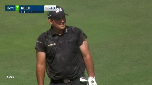 PGA TOUR | Patrick Reed hits the flag before sinking birdie putt at Sentry
