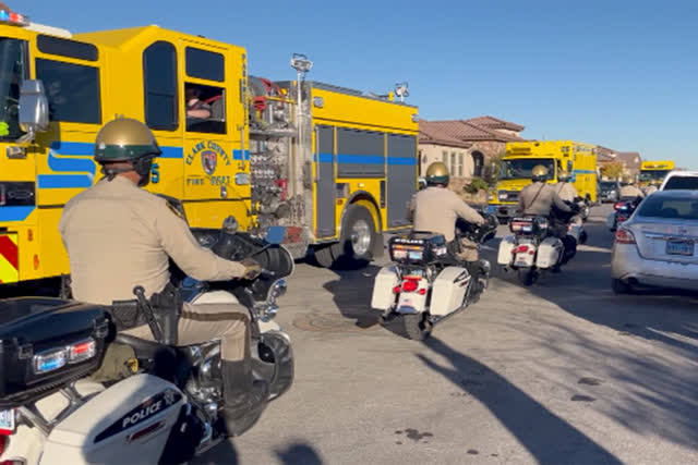 Las Vegas Review Journal News | Funeral procession honors long-serving Clark County firefighter